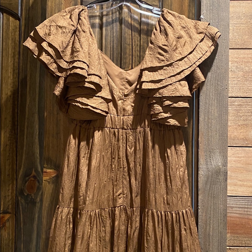 Pinch Brown Tiered Ruffle Dress - Picture 4 of 5